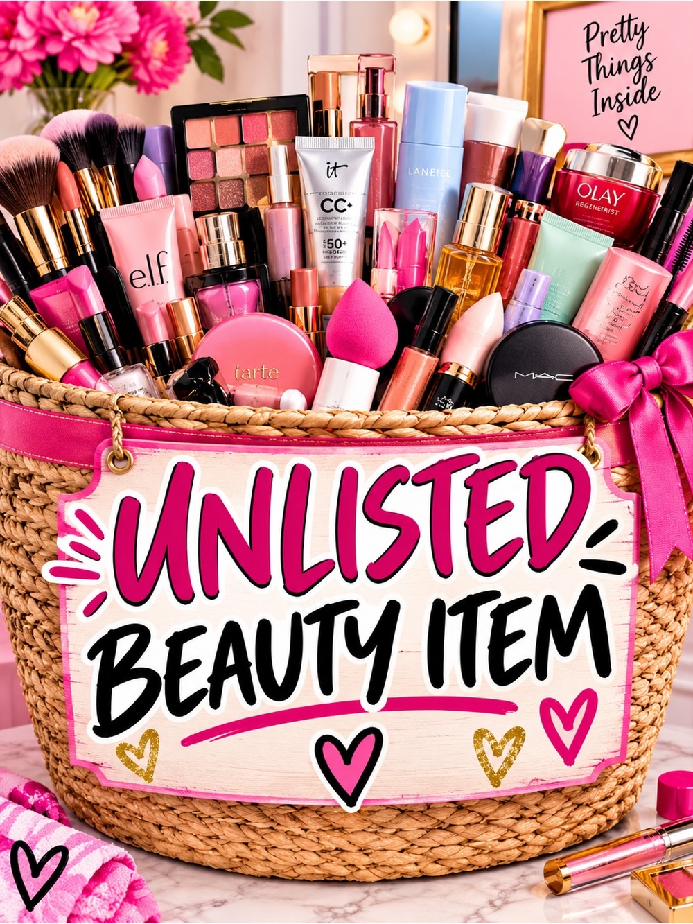 Unlisted Beauty Item Basket - Pink Collection